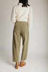 The Manning Mineral Washed Barrel Pant in Olive