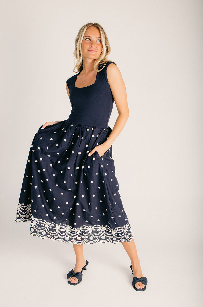 navy blue scoop neck dress ASOS Design scoop Satin Slip Maxi Dress in Navy