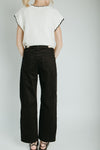 The Suzie Belted Corduroy Pant in Black