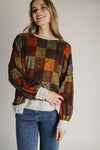 The Hammonds Plaid Checkered Sweater in Chocolate + Forest