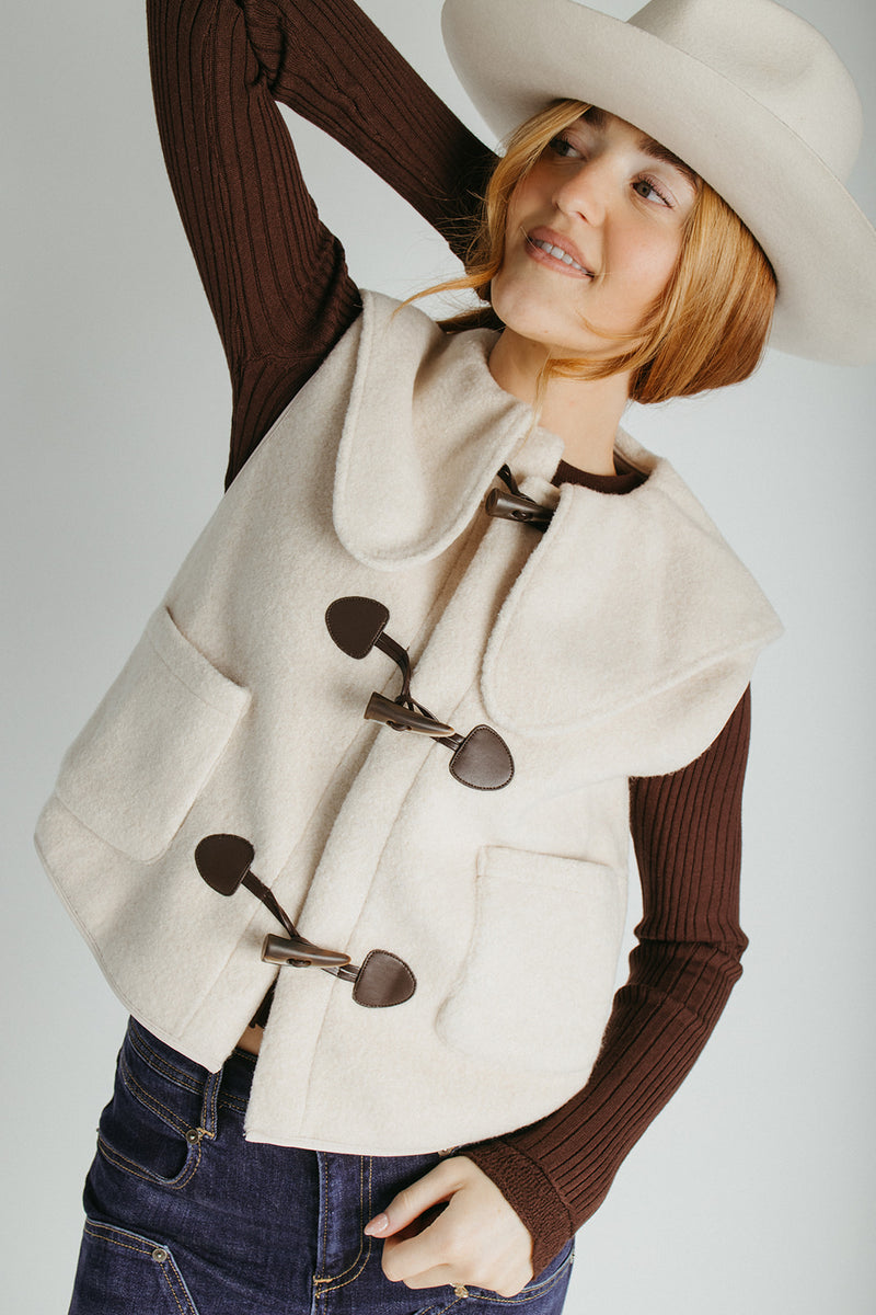 The Astrid Collared Jacket in Oatmeal