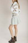 The Francis Accordion Skirt in Stone