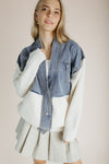 The Smith Denim Panel Jacket in Ivory