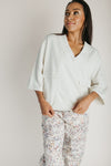 The Adalyn V-Neck Pullover in Oatmeal