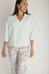 The Adalyn V-Neck Pullover in Oatmeal