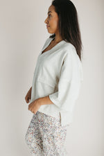 The Adalyn V-Neck Pullover in Oatmeal