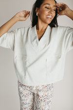 The Adalyn V-Neck Pullover in Oatmeal