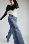 The Tawnie Cable Knit Half Zip Sweater in Black