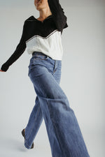 The Tawnie Cable Knit Half Zip Sweater in Black