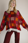 The Hammonds Plaid Checkered Sweater in Burgundy + Red