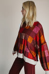 The Hammonds Plaid Checkered Sweater in Burgundy + Red