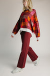 The Hammonds Plaid Checkered Sweater in Burgundy + Red