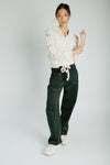 The Suzie Belted Corduroy Pant in Rifle Green