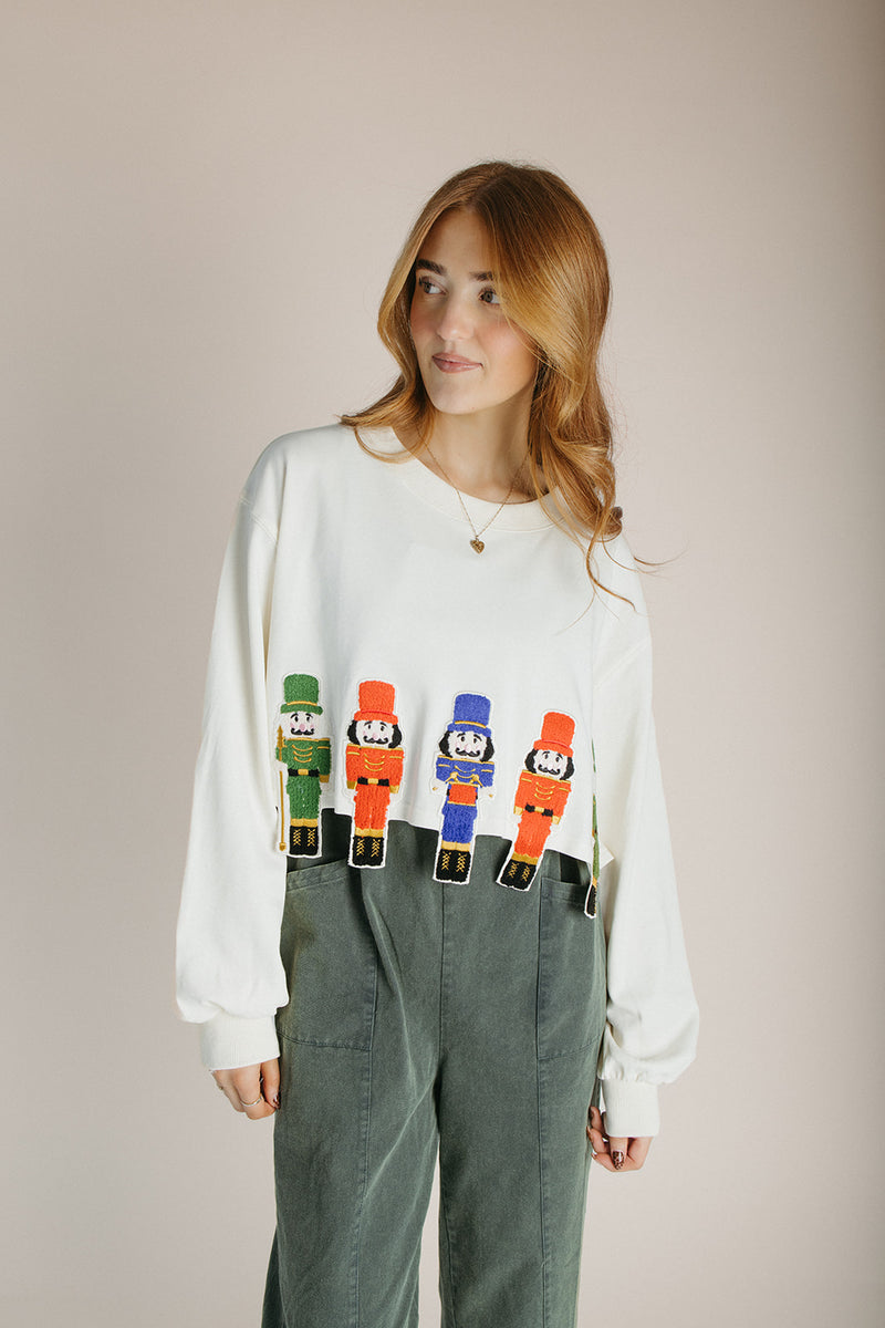 The Drosselmeyer Nutcracker Pullover in Ivory