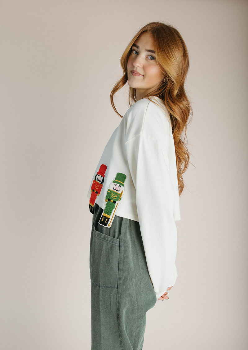 The Drosselmeyer Nutcracker Pullover in Ivory