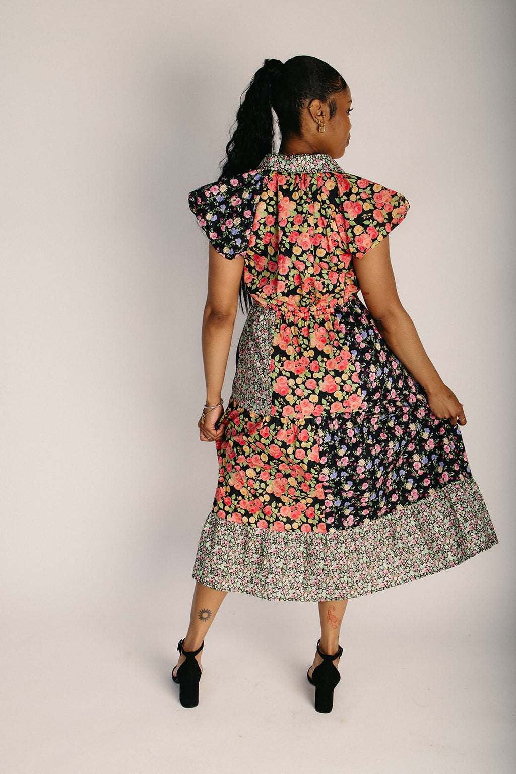 knee length dresses for ladies Kayley Midi Dress Abstract Floral M main image 0