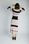 The Cabrera Striped V-Neck Sweater Dress in Multi