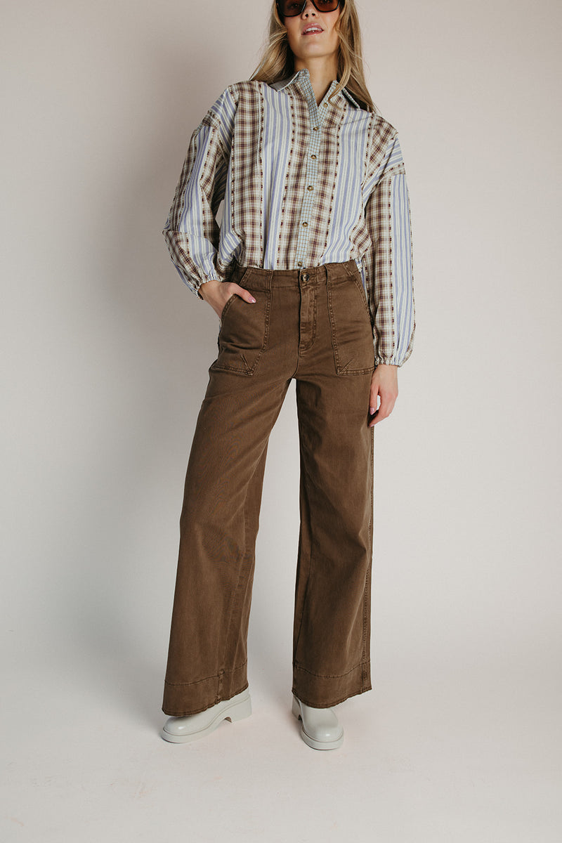 The Verstappen High Rise Chino Pant in Brown