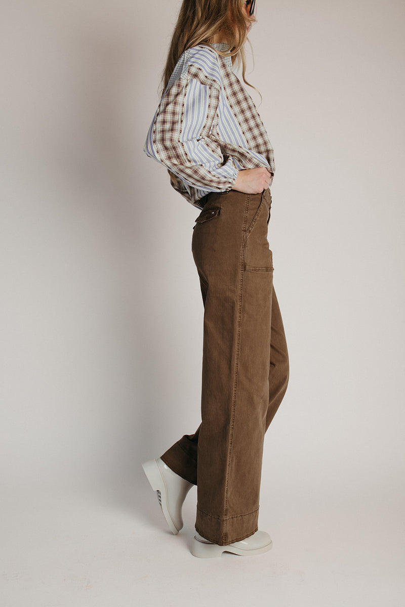 The Verstappen High Rise Chino Pant in Brown