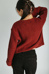 The Jeanette Button Front Cardigan in Burgundy