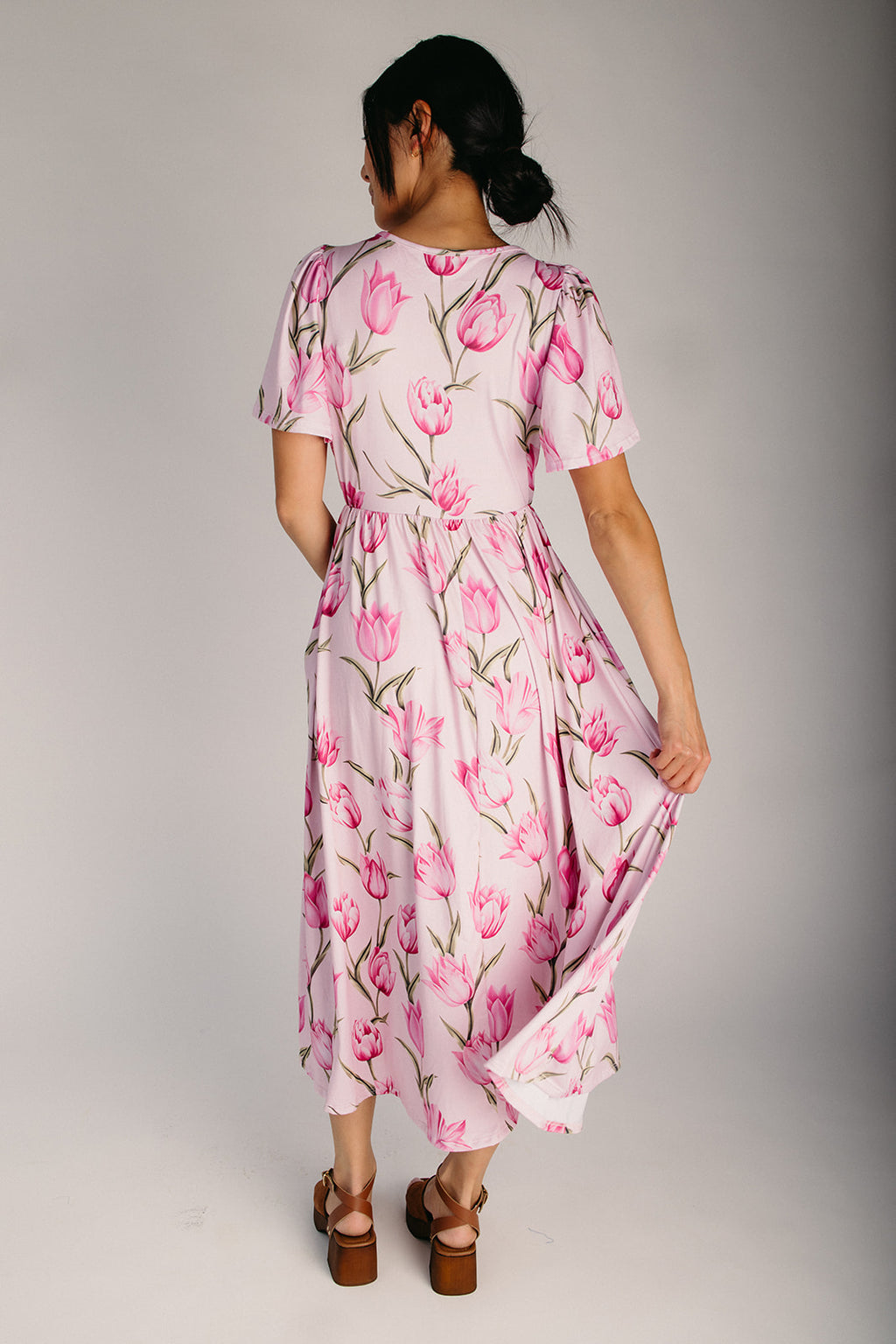 sequin a line dress for women Plus V Neck Lantern Sleeve Sequin A Line Dresses main image 1