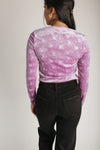The Ludington Velvet Cardigan in Purple