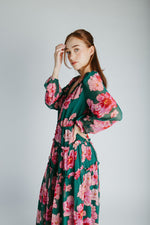 The Kalona Floral Maxi Dress in Jasper Rose