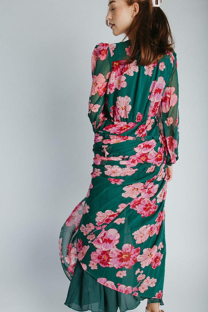 The Kalona Floral Maxi Dress in Jasper Rose