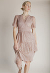 The Erickson Tiered Maxi Dress in Blush Champagne