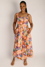 The Hurwitz Floral Jumpsuit in Coral Multi – Piper & Scoot