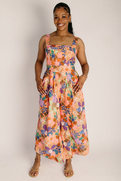 The Hurwitz Floral Jumpsuit in Coral Multi – Piper & Scoot