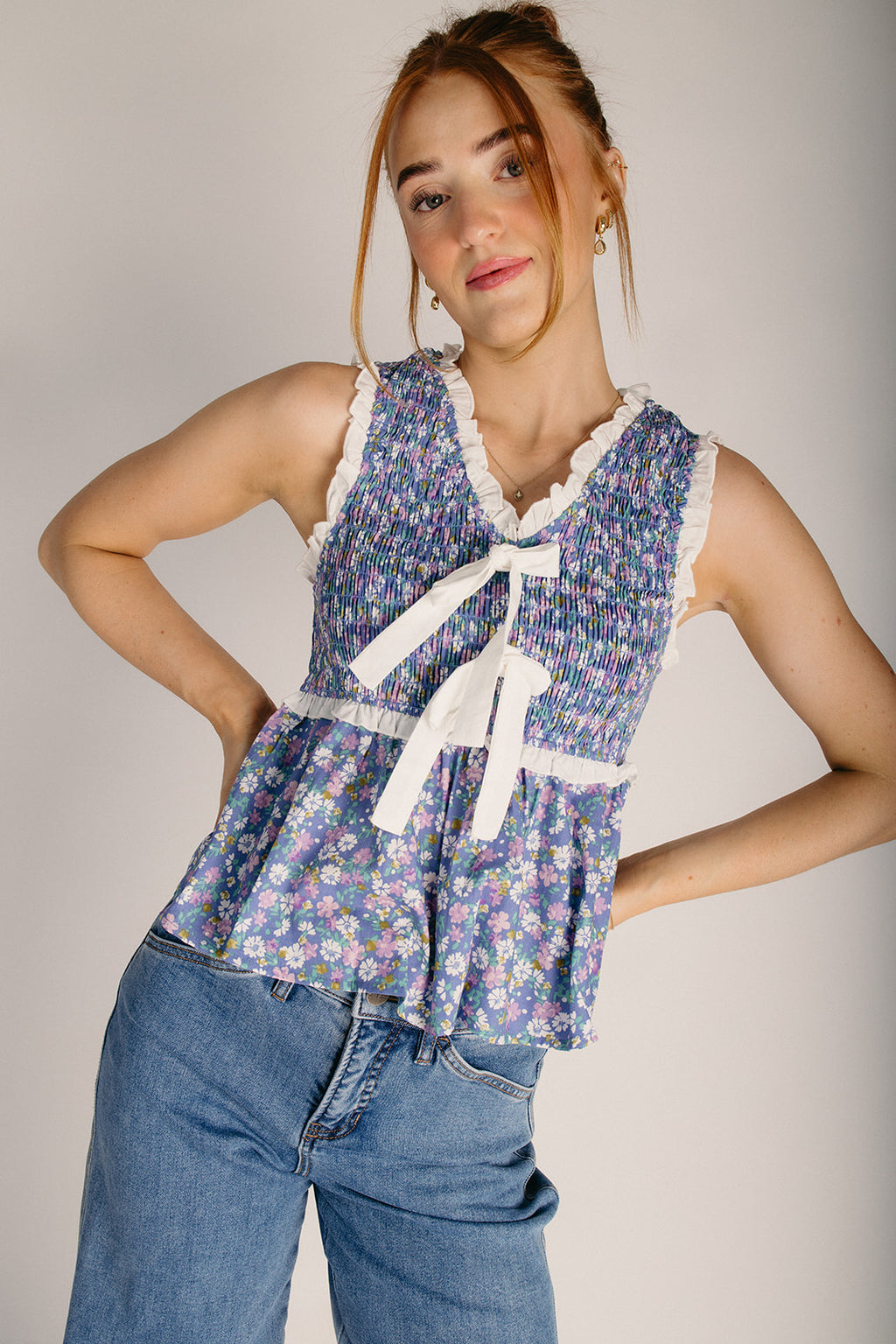 【値下げ】soor ploom Imelda Blouse Floral 3y Soor Ploom（ソーアプルーム）／IMELDA BLOUSE - GINGHAM, CHERRY