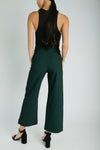 The Lissa Straight Leg Gingham Pant in Hunter Green