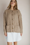 The Emmett Button-Up Knit Cardigan in Beige
