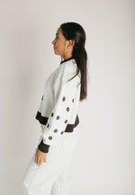 The Kastner Floral Detail Sweater in Ivory