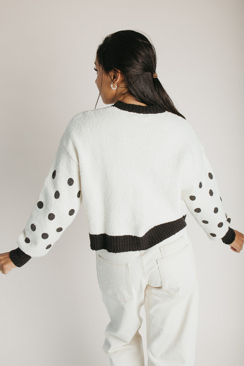 The Kastner Floral Detail Sweater in Ivory