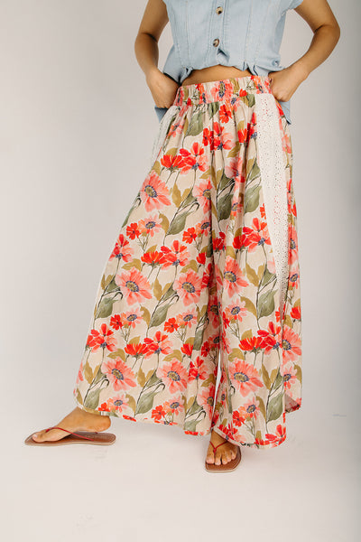 The Osmond Floral Eyelet Wide Leg Pant in Multi – Piper & Scoot