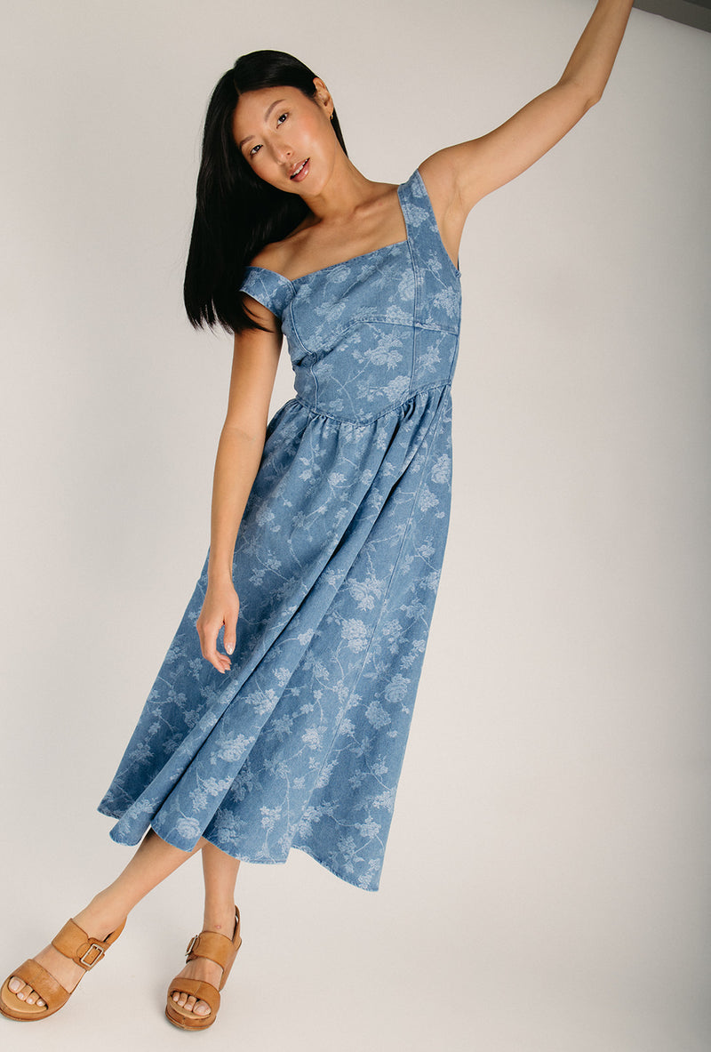 white jean dress Ophelia Dress