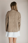 The Emmett Button-Up Knit Cardigan in Beige