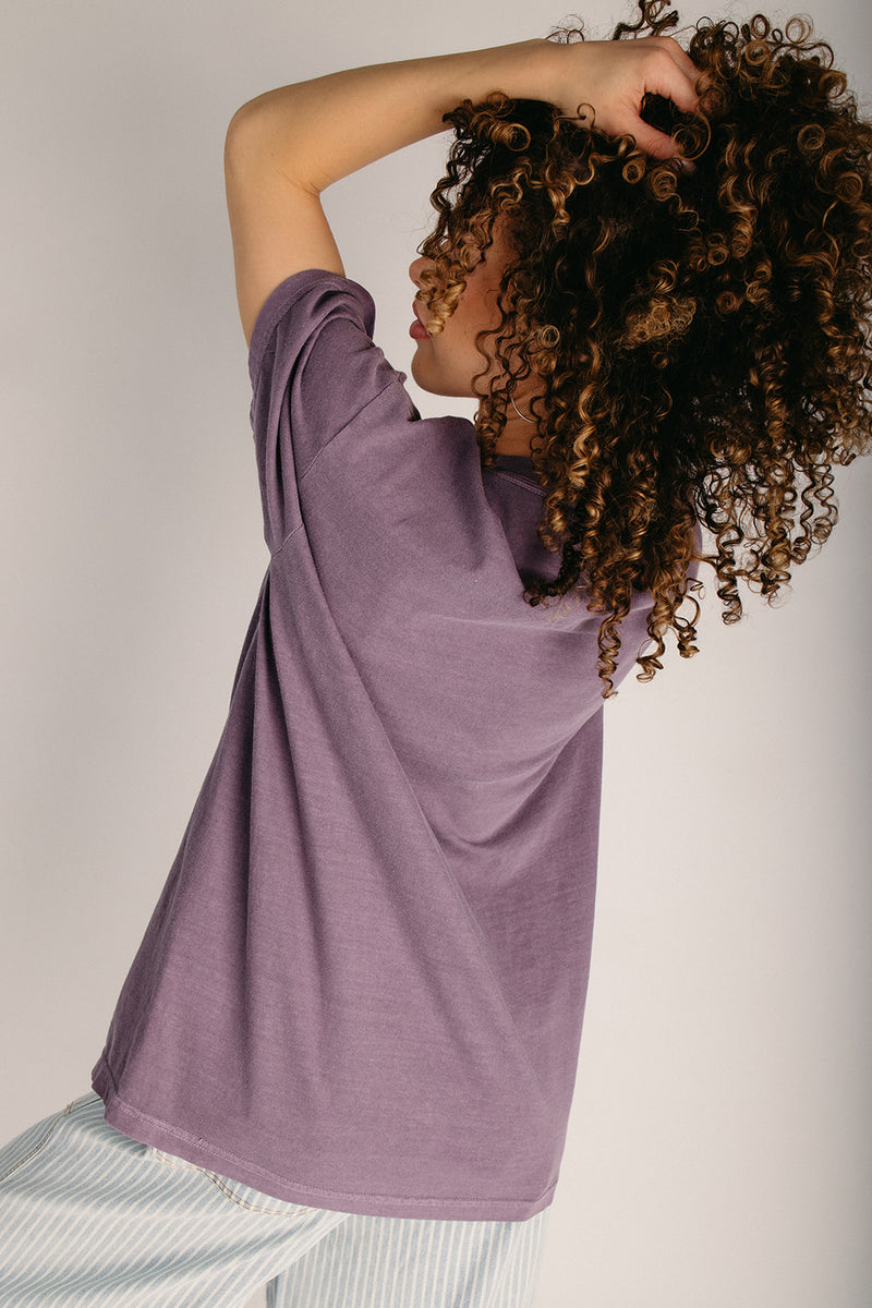 The Rose Flower Graphic Oversized Tee in Wine – Piper & Scoot