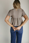 The Susannah Ruffled Blouse in Light Olive