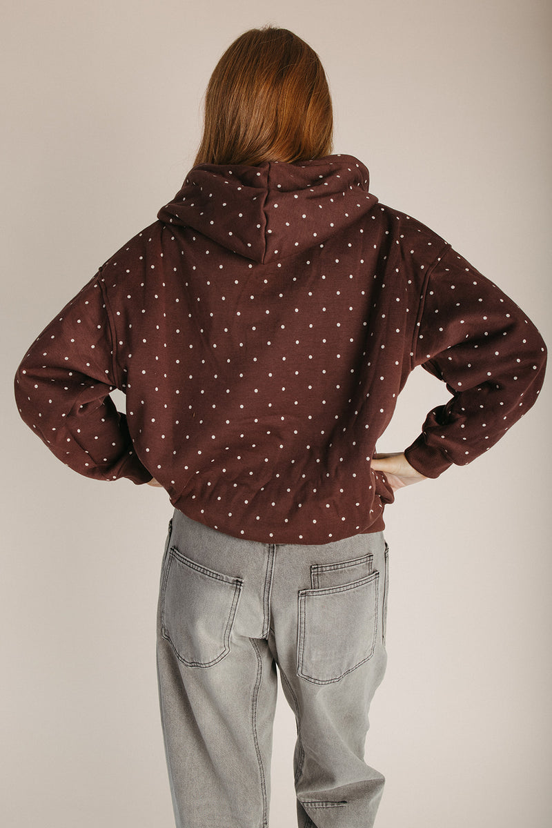 The Paula Polka Dot Sweatshirt in Brown