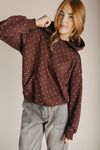 The Paula Polka Dot Sweatshirt in Brown