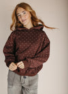 The Paula Polka Dot Sweatshirt in Brown