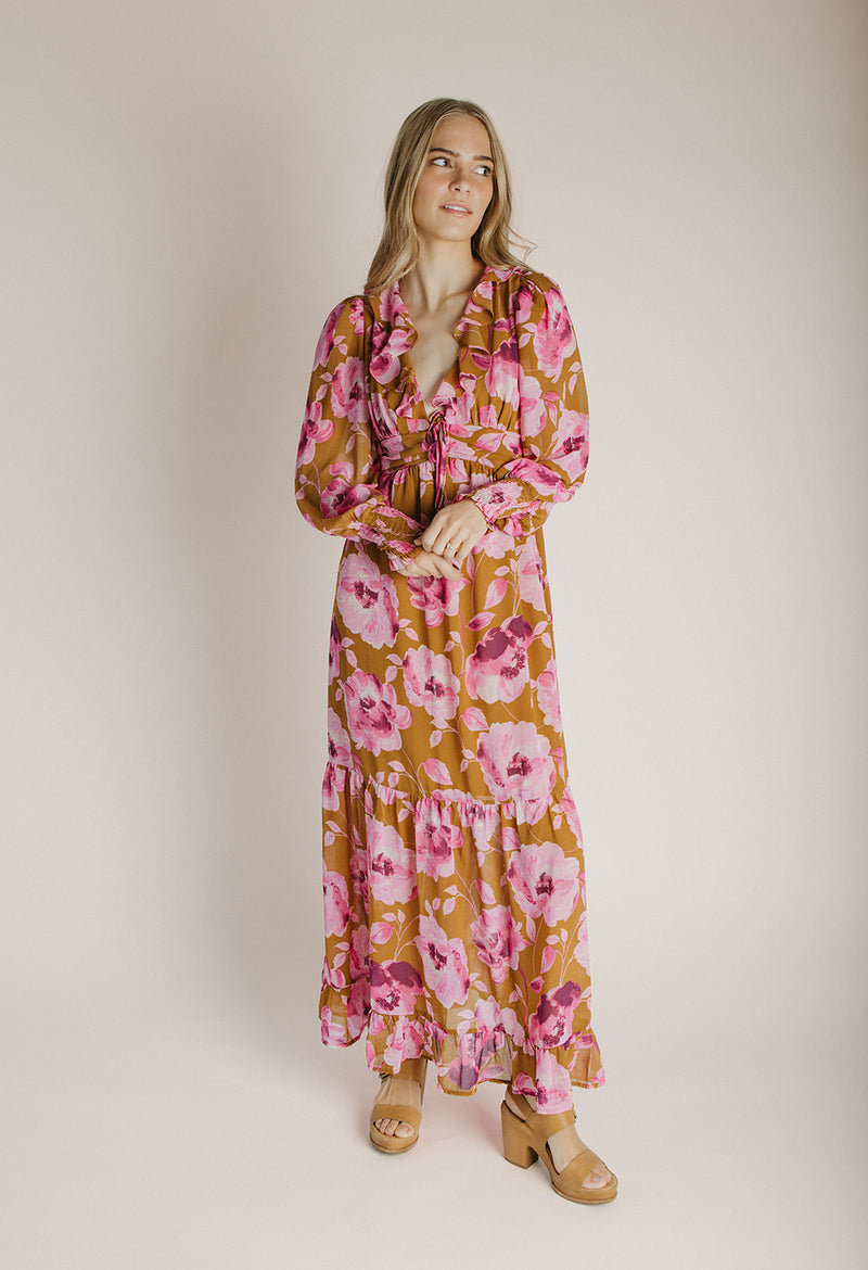 The Olivio Floral Maxi Dress in Rose Dawn