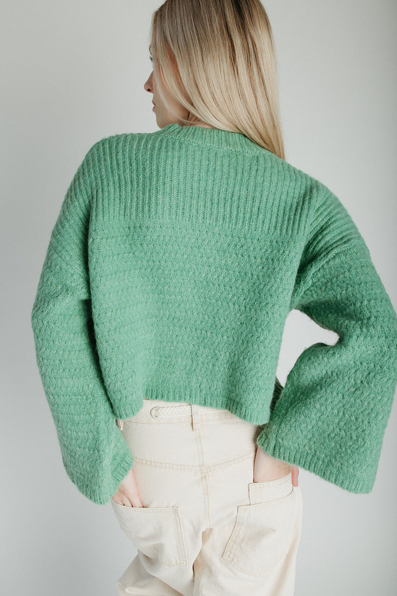 The Amberlee Knit Sweater in Green