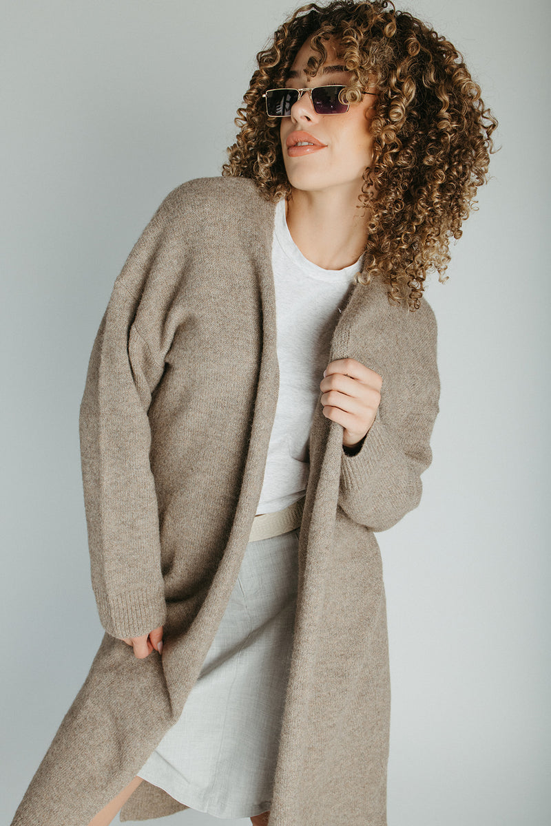 The Lammers Cardigan in Mocha