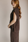 The Kline Button-Up Sweater Vest in Dark Chocolate