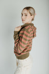 The Wayment Hooded Cardigan in Olive Stripe