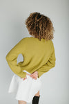 The Jori Knit Button-Up Cardigan in Moss Green